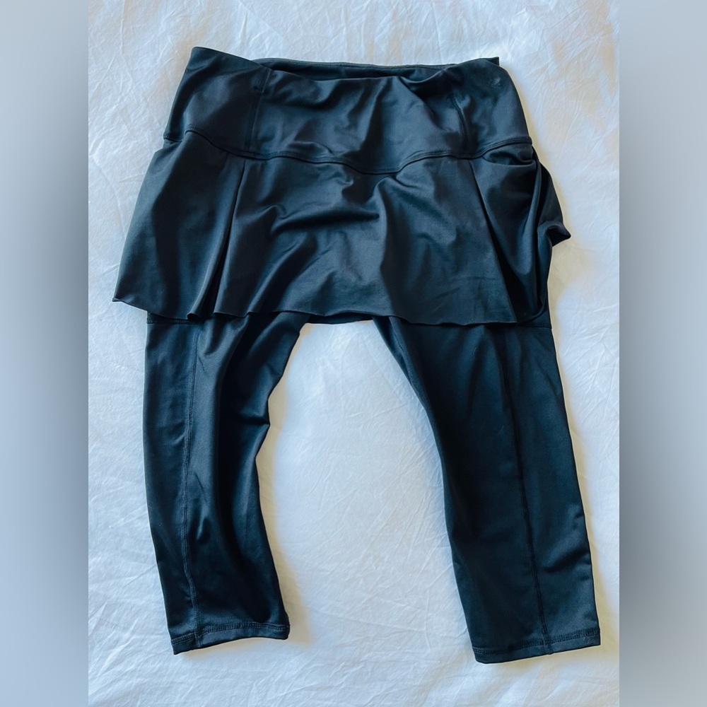 Black Capris Skirt Skort